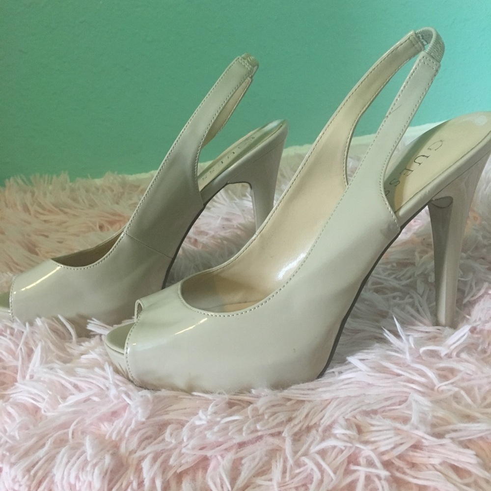 Guess peep toe heels